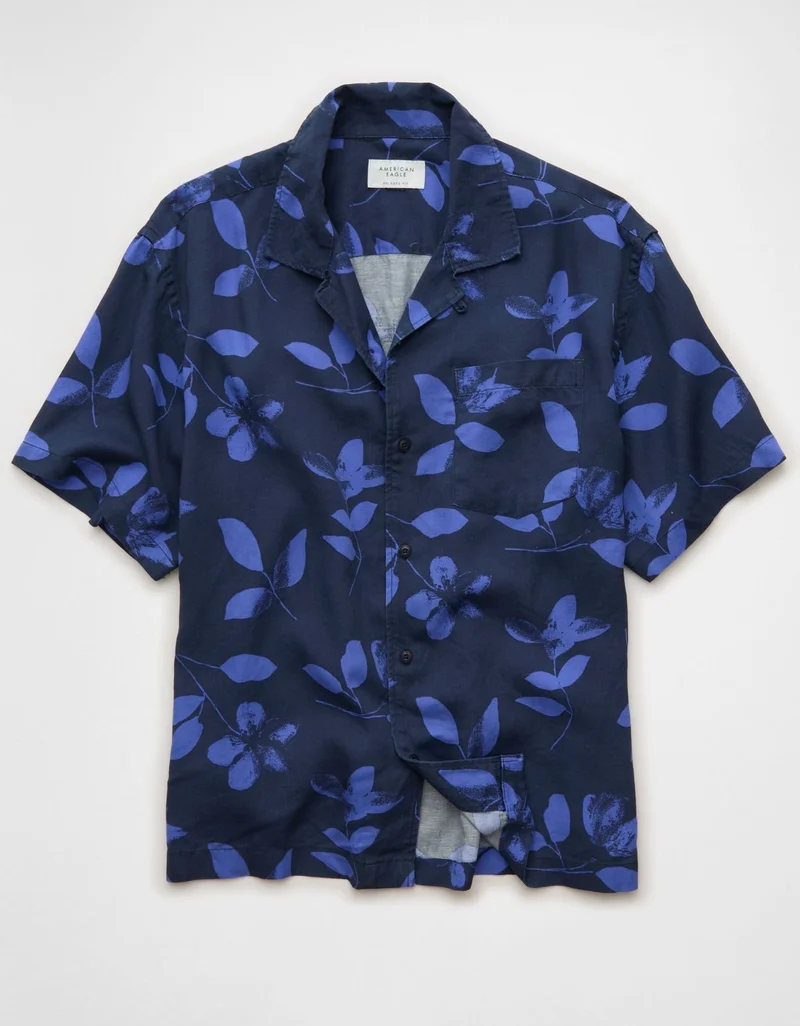 American Eagle AE Poolside Button-Up Shirt