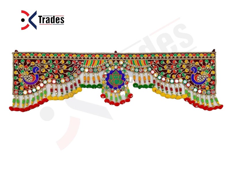 DK trades Handicraft Entrance Main Door Toran For Home Hangings Decoration And Office Decoration | Mandir | Bandarwal | Decorations Toran For Door, Traditional Bandarwal For Door, 91 Cm - Image 4