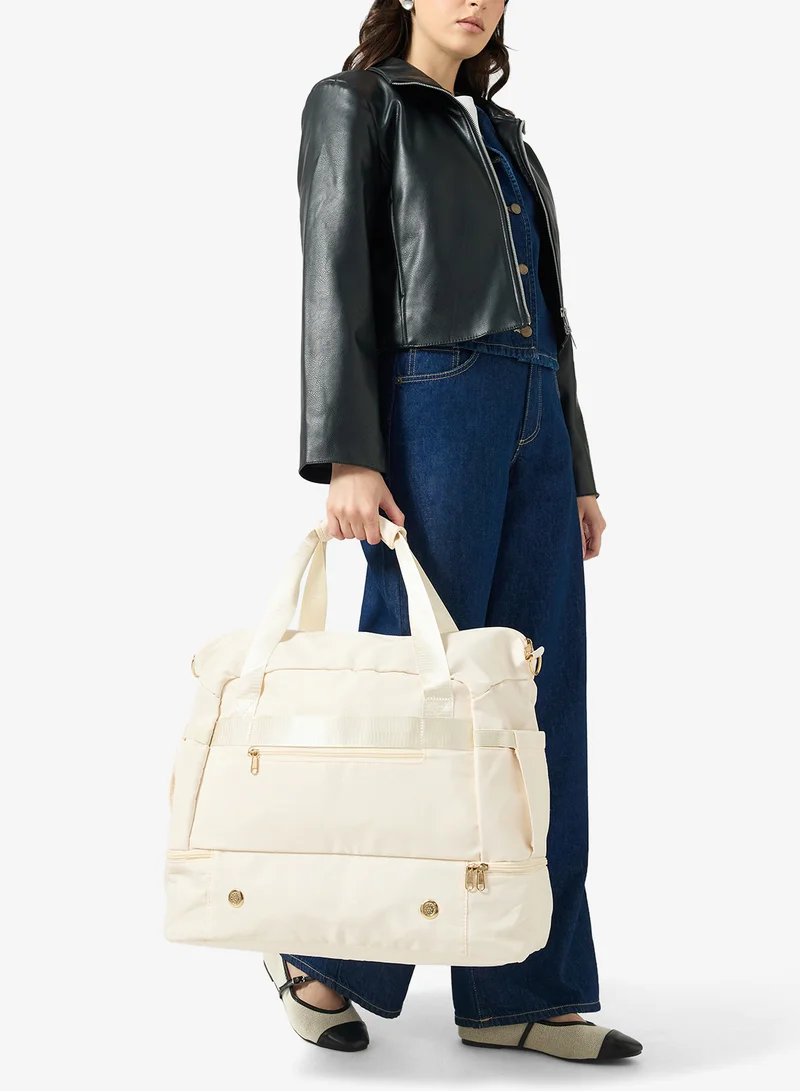 ELLA White Multi-use Travel Duffel Bag for Women | Best Price UAE