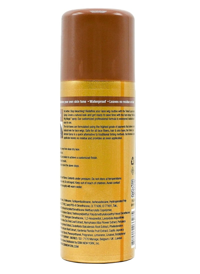 EBIN NEW YORK EBIN NEW YORK Tinted Lace Spray - Medium Dark Brown 2.7oz/ 80ml, Quick dry, Water Resistant, No Residue, High pigmentation, Even Spray, Matching Skin Tone, Natural Look, Tinted Spray for Wig  - Image 5