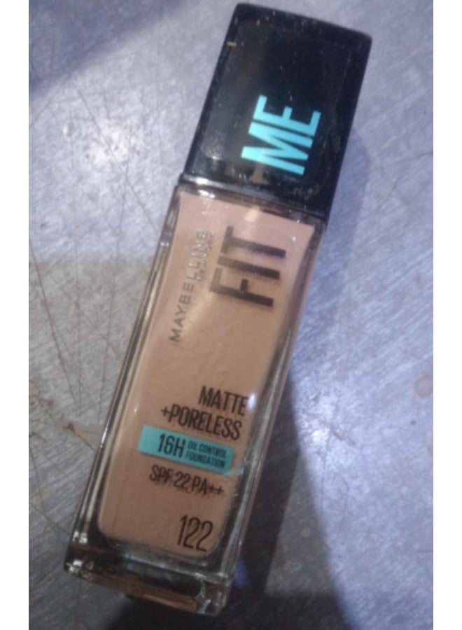 MAYBELLINE NEW YORK Fit Me Matte+Poreless Foundation 122 Packaging may vary - Image 1