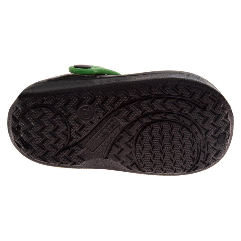 Josmo Boys Monster Jam Clog Sandals Grave Digger Waterproof Slip-On Slides Closed Toe Clogs with Backstrap- Black Green Size 11-12 Little Kid - Image 2