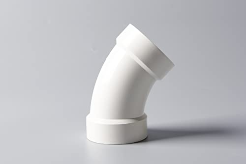 Rainbow Dream 4 Inch DWV 45 Degree PVC Pipe Elbow - 1pc, White - Image 5