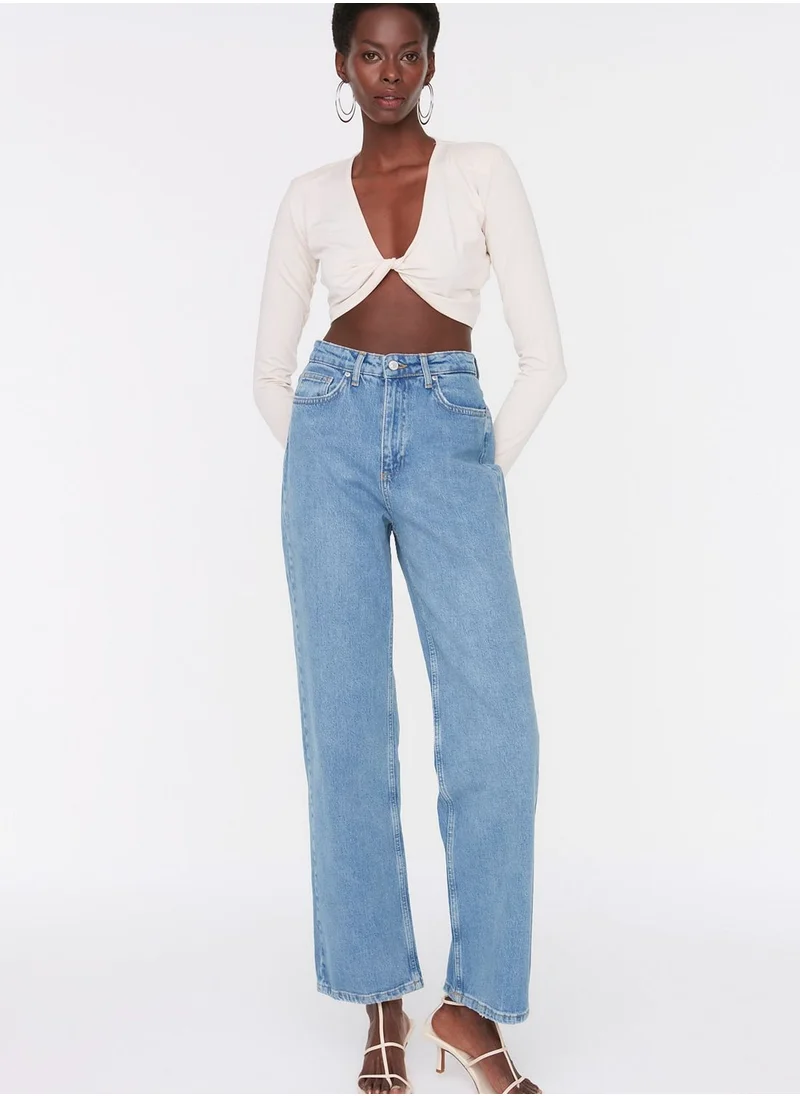 trendyol High Waist Straight Jeans