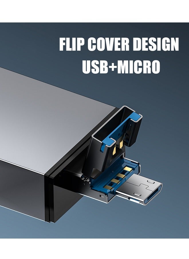 Beyond SD Card Reader, 7-in-1 Memory Card USB 3.0 Reader, Compact Micro SD to USB Adapter for Mac Computer PC Laptop (Gray) - Image 5