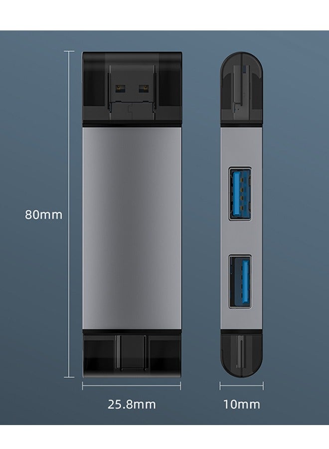 Beyond SD Card Reader, 7-in-1 Memory Card USB 3.0 Reader, Compact Micro SD to USB Adapter for Mac Computer PC Laptop (Gray) - Image 2