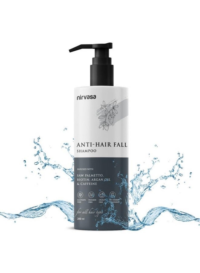 Nirvasa Antihair Fall Shampoo For Men And Women Infused With Saw Palmetto & Biotin Helps In Blocking Dht Reducing Hair Fall & Preventing Breakage Sulphate Free Formula 200Ml - Image 1