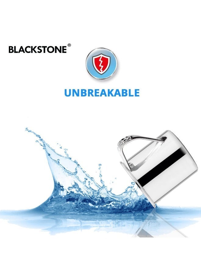 BLACKSTONE كوب متعدد الاستخدامات من الفولاذ المقاوم للصدأ للاستخدام اليومي في المنزل مثالي للقهوة والشاي والحليب والماء 1000 مل - Image 3