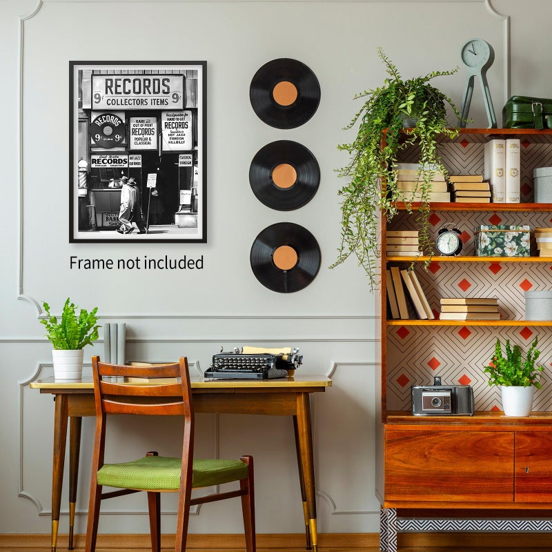 VERENIX Fashion Black And White Photography Wall Art Vintage Preppy Record Shop Poster Retro Trendy Music Art Aesthetic Canvas Print for Music Lovers Gifts 12x16 inch Unframed - Image 4