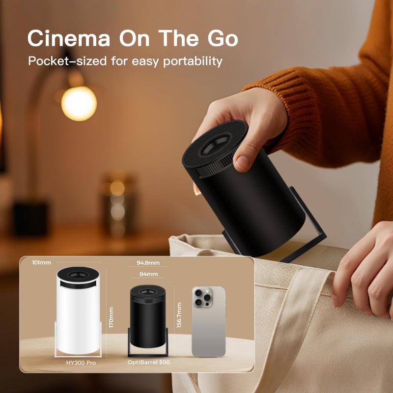 Wemi [Built-in Apps & 2025 Upgraded] Mini Projector with Wi-Fi 6 & Bluetooth 5.4, 1080P 4K Support Full HD, Auto Keystone 360Â° Portable Home Cinema Smart Projector for iOS/Android X1 - Image 3