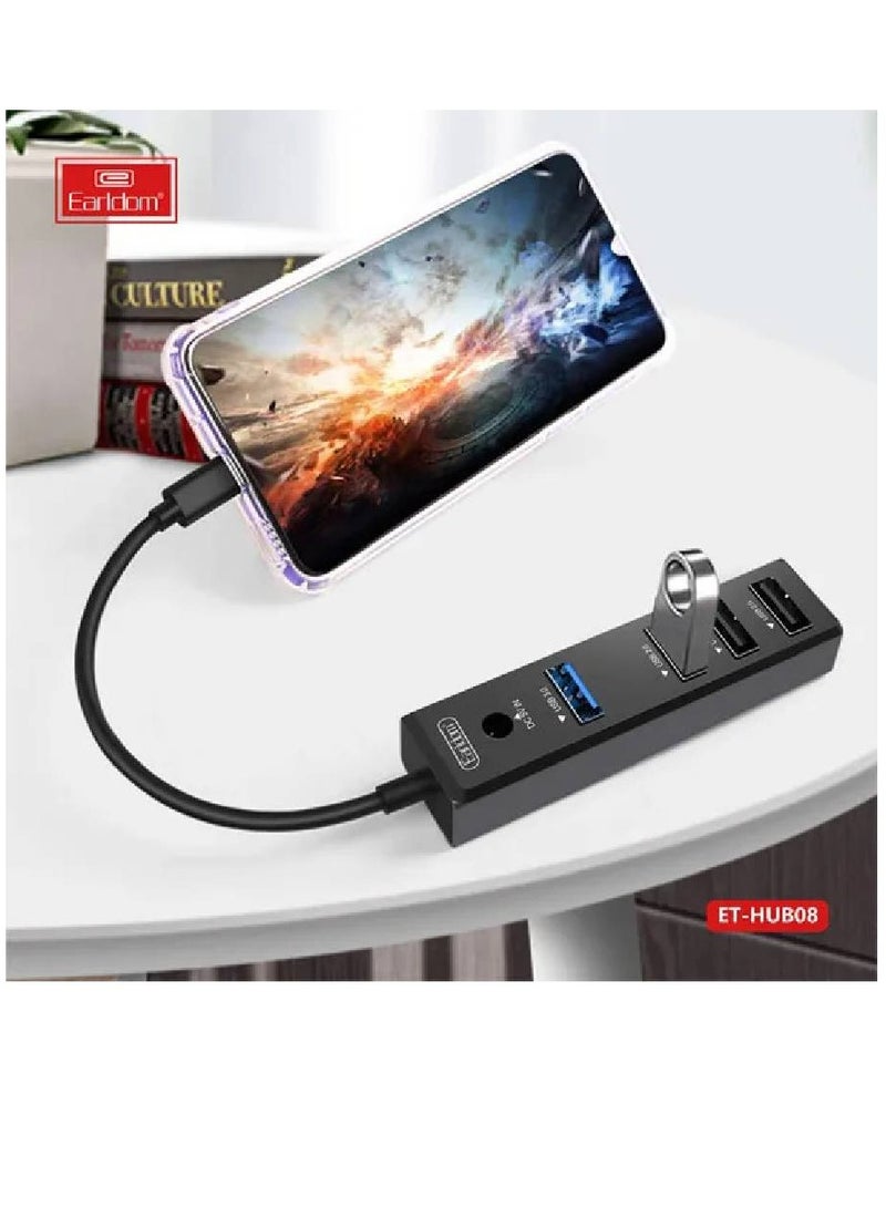 Earldom USB-C To 4 USB 3.0 Charging And Data Sync Hub 4 in 1 - Image 2