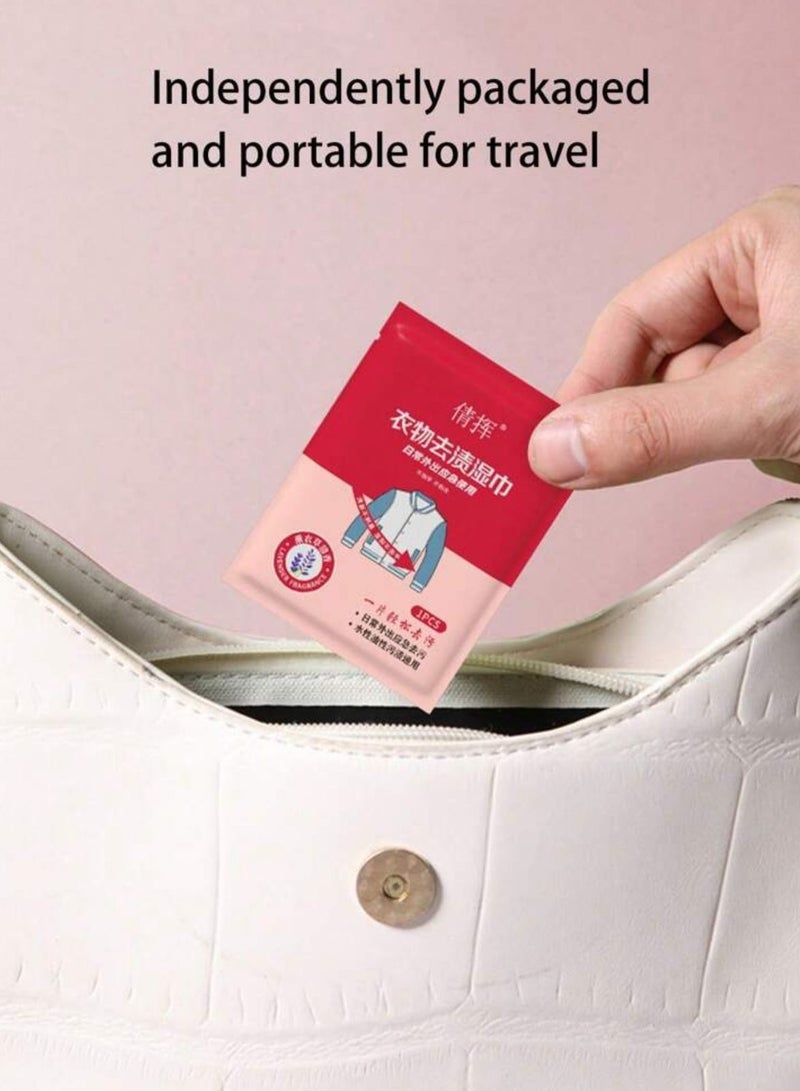 Generic 20 individually wrapped stain remover wipes, one-time use clothing stain remover wipes, with the perfect size for travel and pockets.  - Image 5