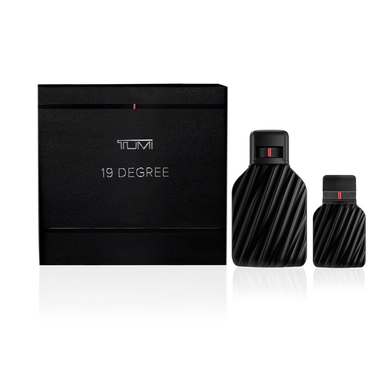 TUMI 19 Degree  Bold  Woody Cologne for Men with Leather  Amber Fragrance Notes  34 oz  10 oz Eau de Parfum