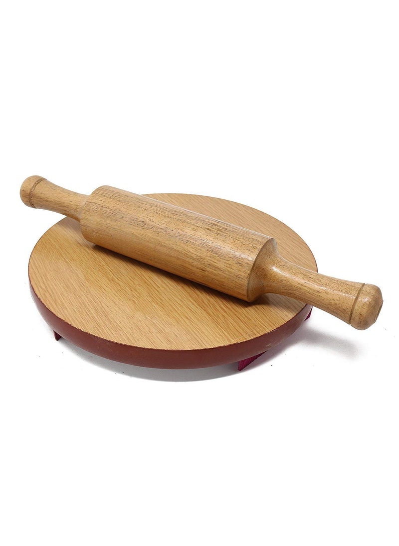 AC ANAND CRAFTS AC ANAND CRAFTS Wooden Chapati Maker Eco Friendly Chakla Belan Set Made in India_Christmas Gift  - Image 3