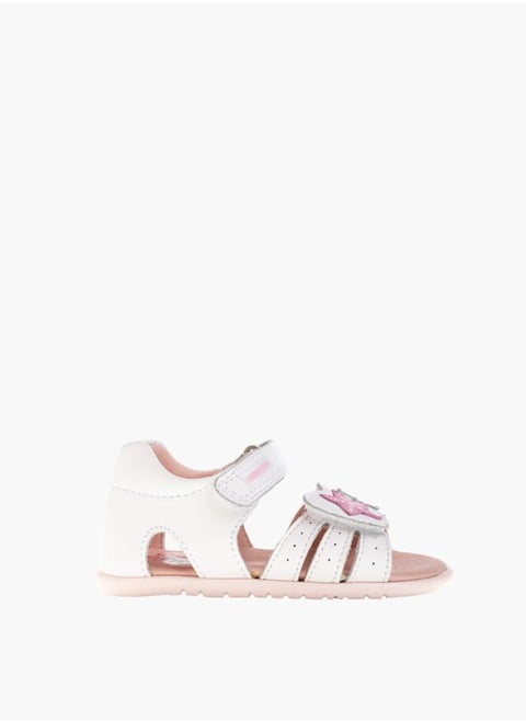 Girls Strap Sandals With Hook And Loop Closure