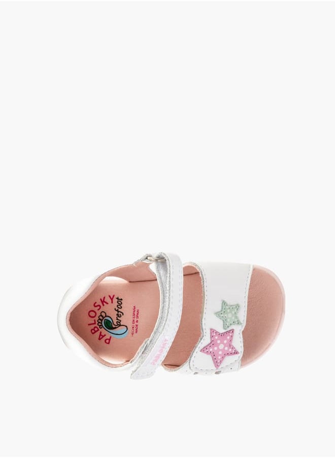 Pablosky Girls Strap Sandals With Hook And Loop Closure  - Image 4