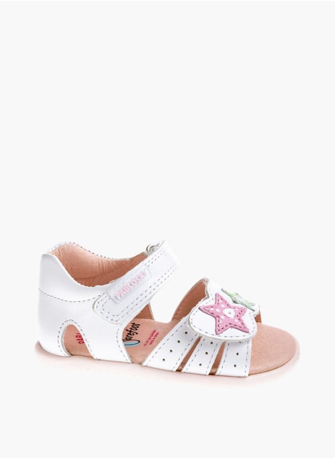 Pablosky Girls Strap Sandals With Hook And Loop Closure  - Image 2