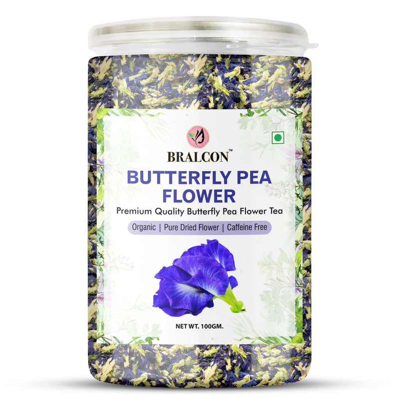 BRALCON شاي زهرة الكركديه، شاي زهرة البازلاء، شاي البابونج، شاي الليمون - 400 جرام (100 جرام × 4 عبوة) | مجموعة شاي أعشاب عضوية خالية من الكافيين في عبوات منفصلة، 400 جرام - Image 5