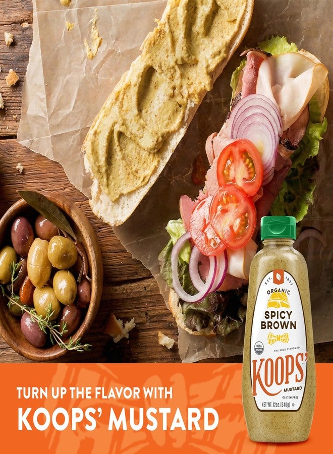 KOOPS' Koops Mustard Organic Spicy Brown, 12 Ounce (Pack of 2) - Image 5
