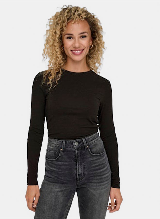 ONLY - Onlsia L/S O-Neck Top Box Jrs - Image 1