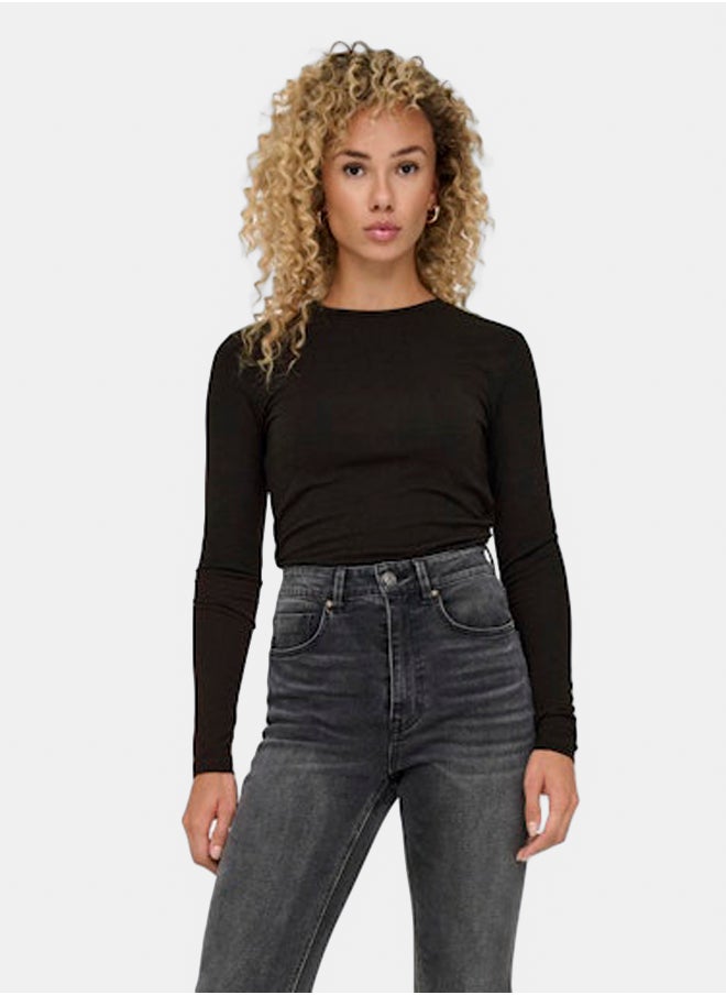 ONLY - Onlsia L/S O-Neck Top Box Jrs - Image 1