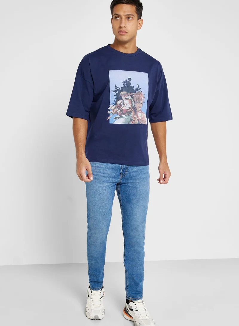 Street Fighter Street Fighter Oversized T-Shirt