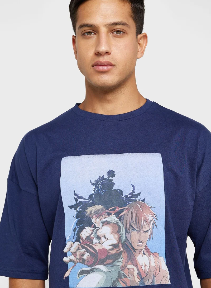 Street Fighter Street Fighter Oversized T-Shirt