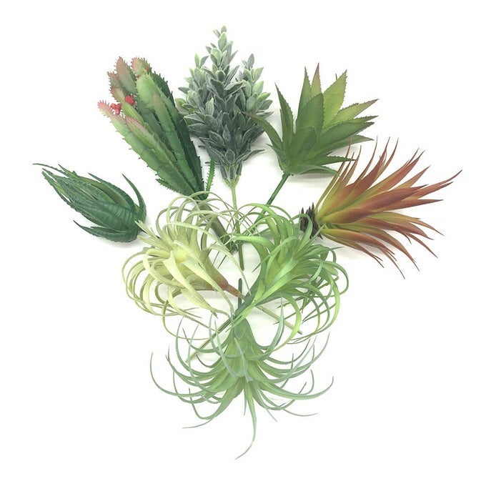 8 PCS Artificial Succulents Plants Lifelike Air Plants Floral Tree Arrangement Assorted Faux Greenery Artificial Plants Set Garden Home Office DIY Decoration Ornament