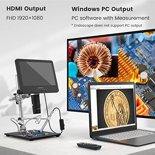 Andonstar AD249S-M 3 Lens HDMI Digital Microscope 2000x with Endoscope, 2160P UHD Video Record 10.1 Inch LCD, Soldering Electronic Microscope, Coin Biological, Windows Compatible - Image 3
