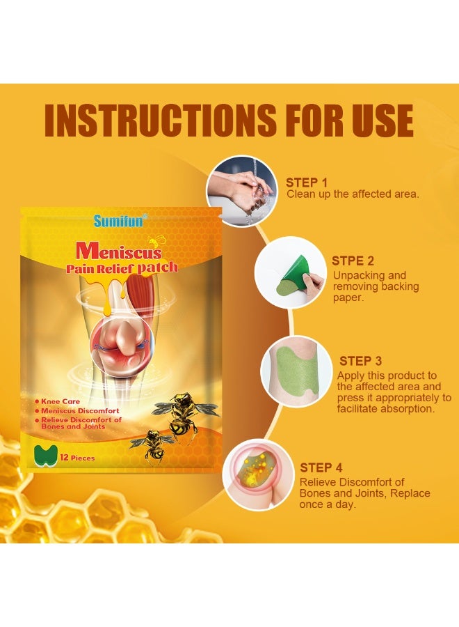 Sumifun Bee Venom Knee Patch for Pain Relief by Sumifun, Herbal Natural Formula for Joint Pain, Arthritis & Muscle Soreness, Flexible Adhesive Patches for Everyday Use - Image 5