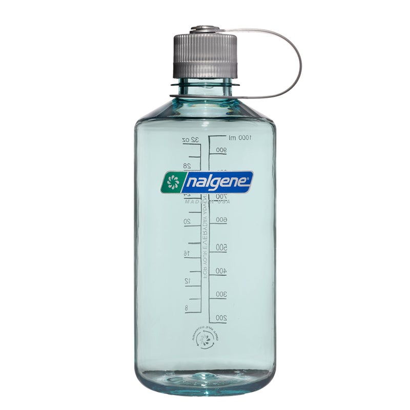 Nalgene Leak Proof Tritan BPAFree Water Bottle 32 oz Narrow Mouth Made in the USA for Outdoor Use Daily Hydration Seafoam