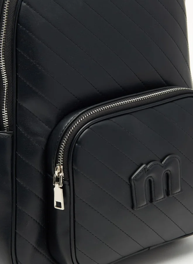 ميسي Women Missy Quilted Backpack with Adjustable Straps and Zip Closure - 29x14x38 cm