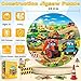 EggSun Christmas Floor Puzzles Monster Truck for Kids Ages 3 5 71pcs Construction Site Large Jigsaw Toddler Puzzles Children Learning Preschool Educational Toys Birthday Gift for 4 6 8 Years Old - Image 4