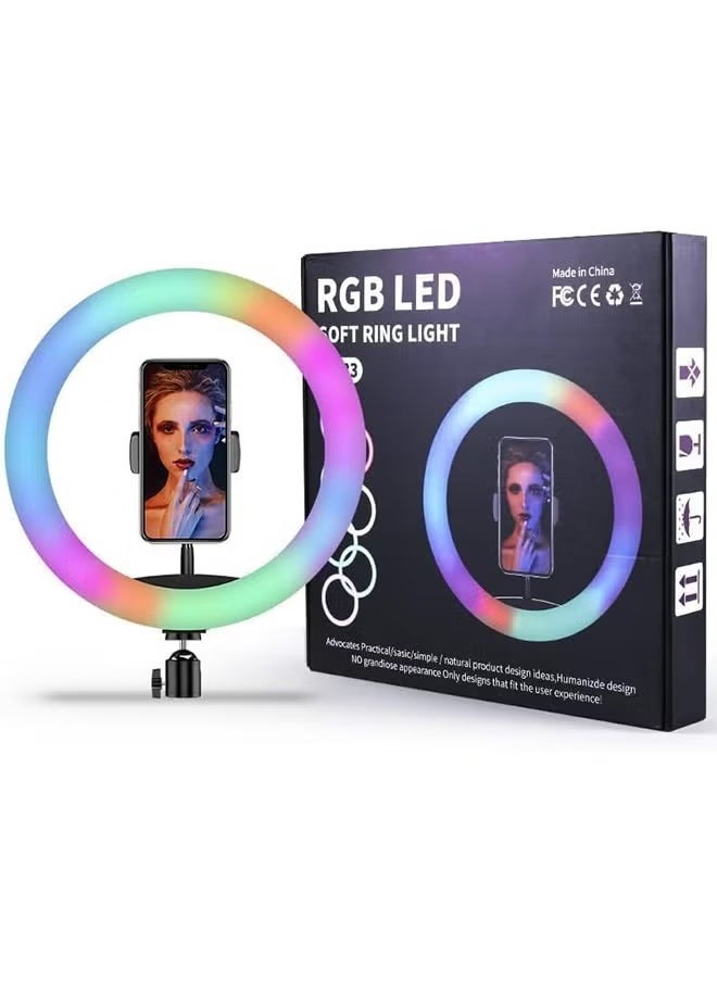 Generic - MJ33-32cm Soft Ring Light with RGB LED Lights and 16 Lighting Modes - Image 1