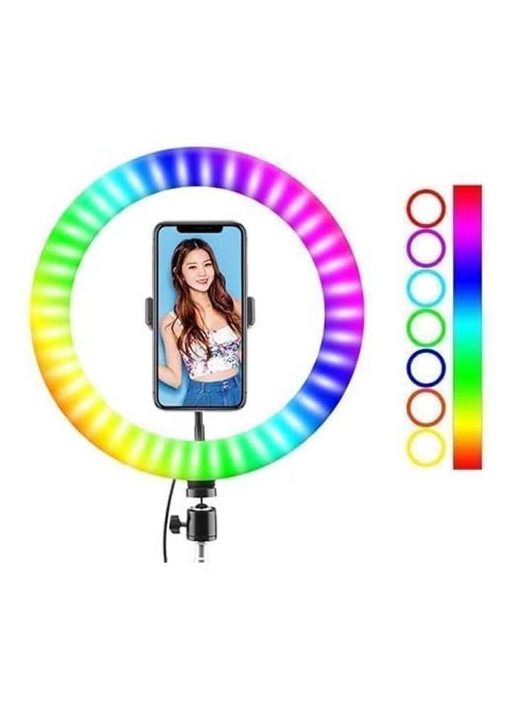 Generic - MJ33-32cm Soft Ring Light with RGB LED Lights and 16 Lighting Modes - Image 1