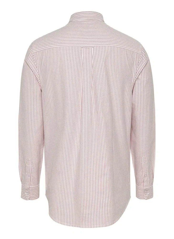 TOMMY JEANS Logo Print Regular Fit Oxford Shirt