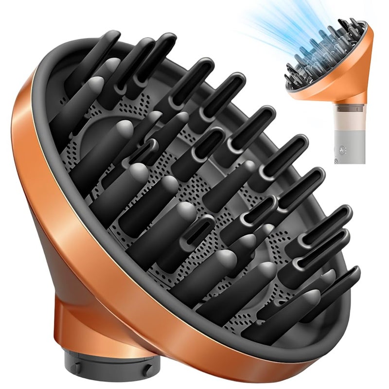 M'AYCREATE ® Diffuser Airwrap Attachment for Dyson Airwrap HS01 HS05 HS08, Converting for Dyson Airwrap Styler To Hair Dryer, Upgraded Diffuser Nozzle to Dryer Faster and Define Curls Hair, Gold - Image 1