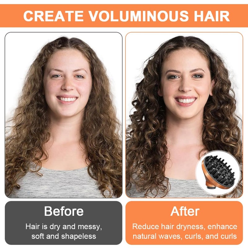 M'AYCREATE ® Diffuser Airwrap Attachment for Dyson Airwrap HS01 HS05 HS08, Converting for Dyson Airwrap Styler To Hair Dryer, Upgraded Diffuser Nozzle to Dryer Faster and Define Curls Hair, Gold - Image 4