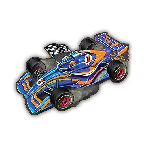 Peaceable Kingdom Giant Floor Puzzles with Uniquely Fun Shaped Pieces for Kids Ages 3 Gifts for Boys and Girls Racecar - Image 5