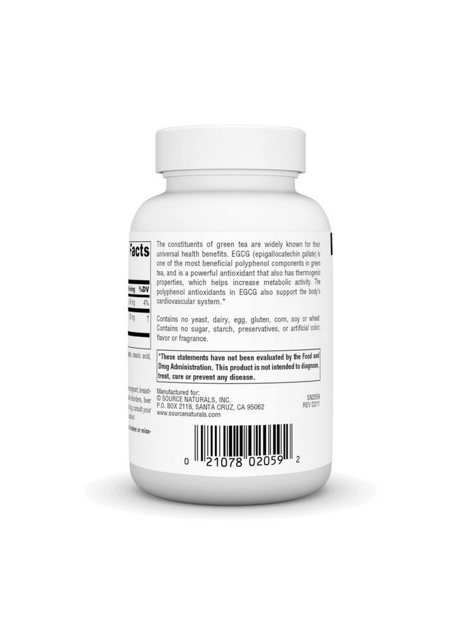 سورس ناتشورالز Source Naturals EGCG، مضاد للأكسدة ومنشط حراري من الشاي الأخضر*، 350 مجم - 120 قرصًا - Image 3