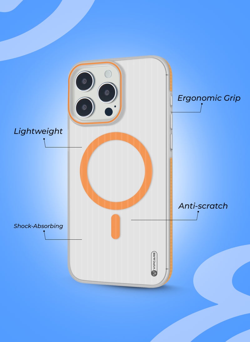 Vipcare Iphone 16 Pro PC Case with Magcase Magnetic Charging Case Scratch Resistant Camera Protection Silicone Case for Iphone 16 Pro - Image 3