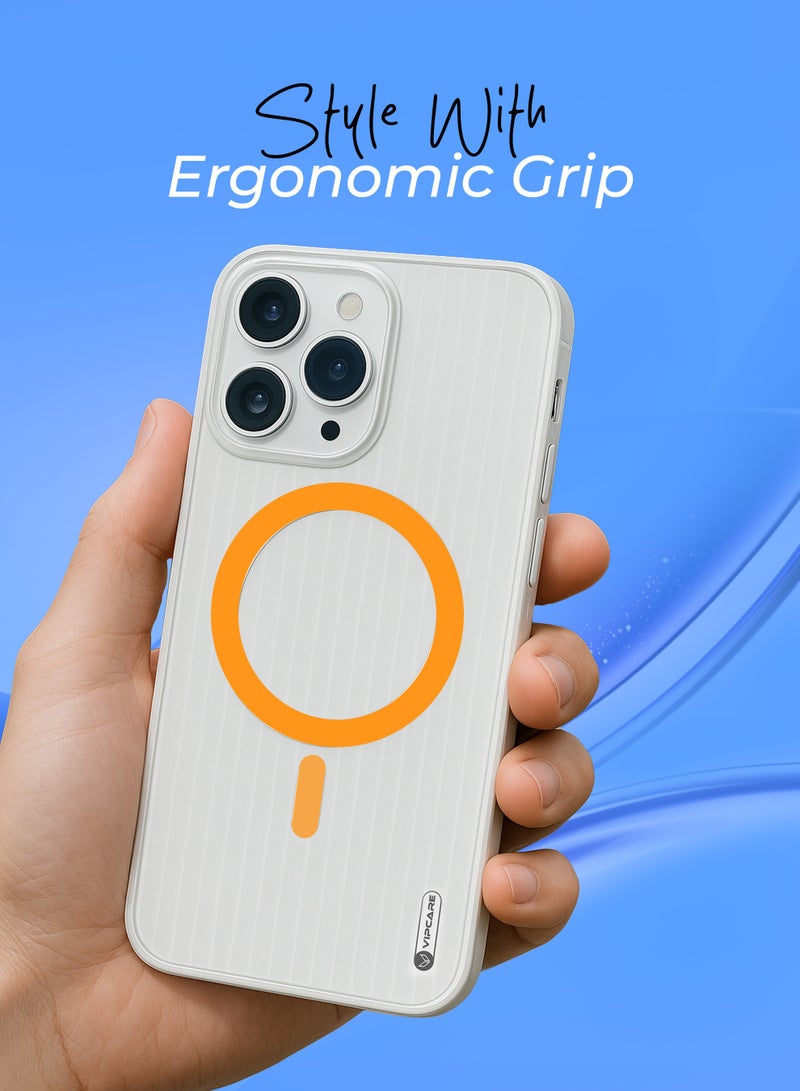 Vipcare Iphone 16 Pro PC Case with Magcase Magnetic Charging Case Scratch Resistant Camera Protection Silicone Case for Iphone 16 Pro - Image 4
