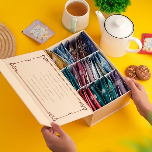 The Vedas Book Of Tea Gift Set | Gifts for women & men | Assorted Tea Bags| Hamper Box | 48 Teabags | 12 Exotic Herbal Tea Blends | Corporate Gifting | mothers day gift for mom - Image 2