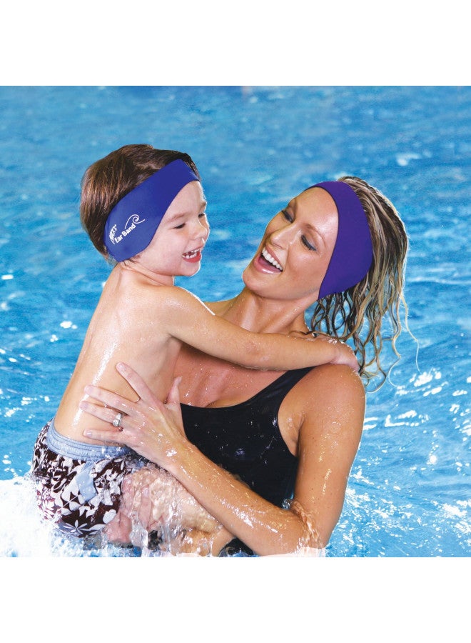 Mack's Ear Band Swimming Headband, Blue/ Purple (Pack of 2) - Image 2