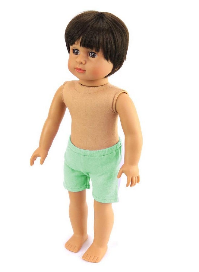 American Fashion World 18-Inch 'Mason' Vinyl Posable Boy Doll With Short Brunette Hair | Undressed Doll | Premium Quality & Design - Image 2