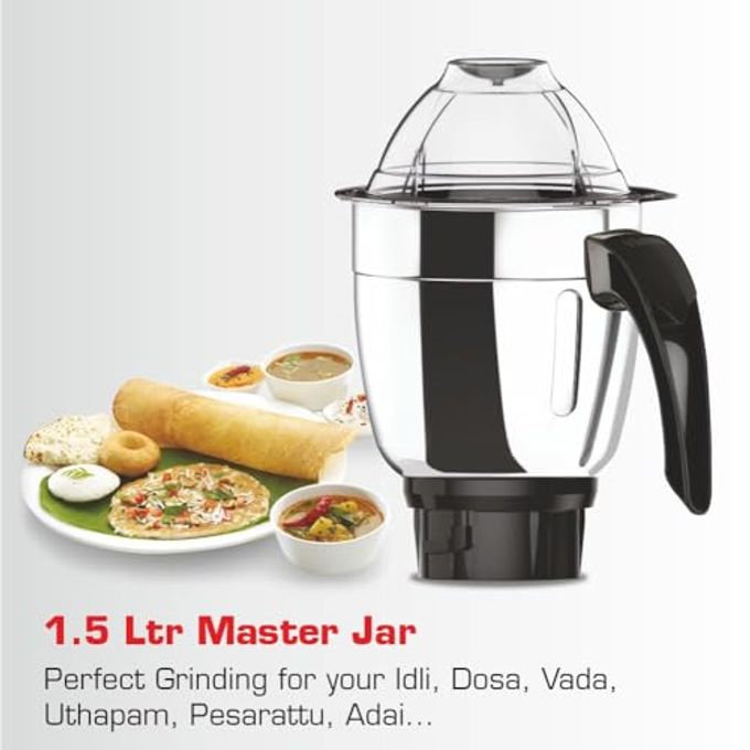 VIDIEM Stainless Steel Victor (Red) MG 715 A |Mixer Grinder 650 Watt With 3 Leakproof Jars With Self-Lock For Wet & Dry Spices, Chutneys & Curries |2 Years Warranty - Image 2