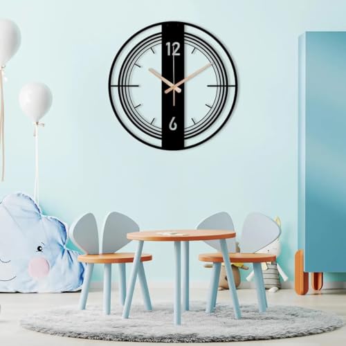 AVVIC MART Stylish Metal Analog Wall Clock for Living Room, Bedroom, Office, Kitchen, Home and Hall | Antique Fancy Big Size Modern Wall Watch for Home Decor (DA-178, 50CM), DA178, Black - Image 5