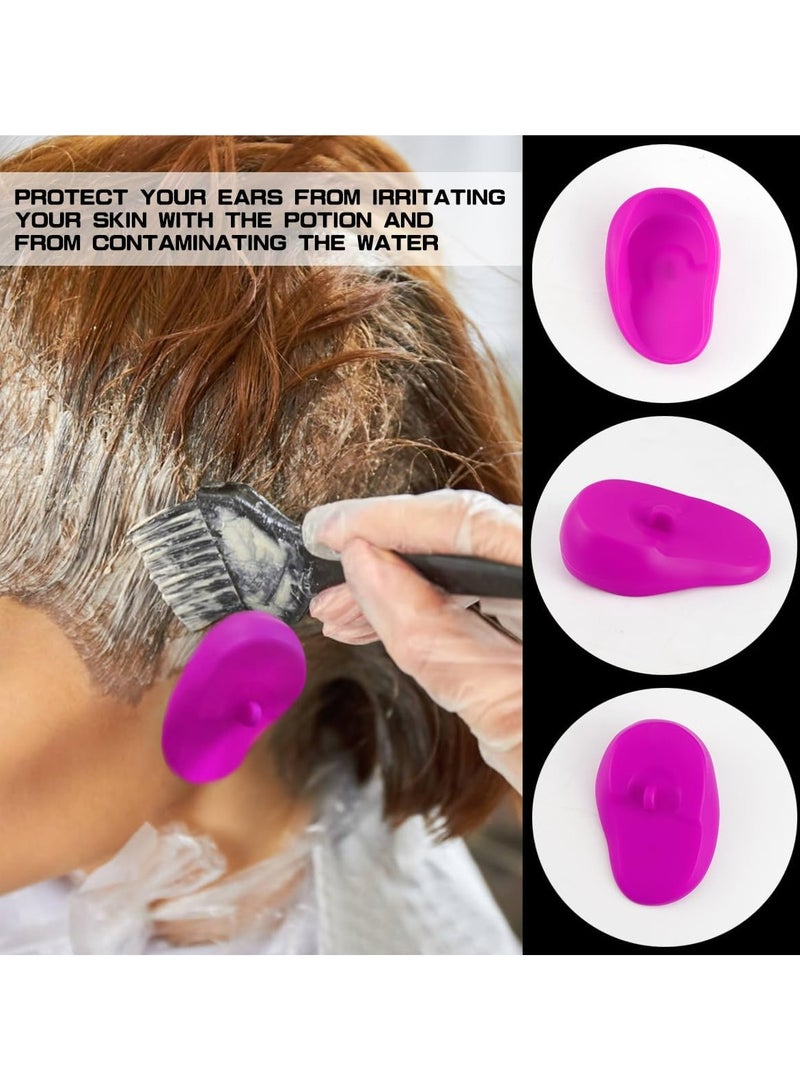 6-Pack Silicone Hair Dye Ear Protectors, Waterproof, Reusable for Salons, Spa - Image 4