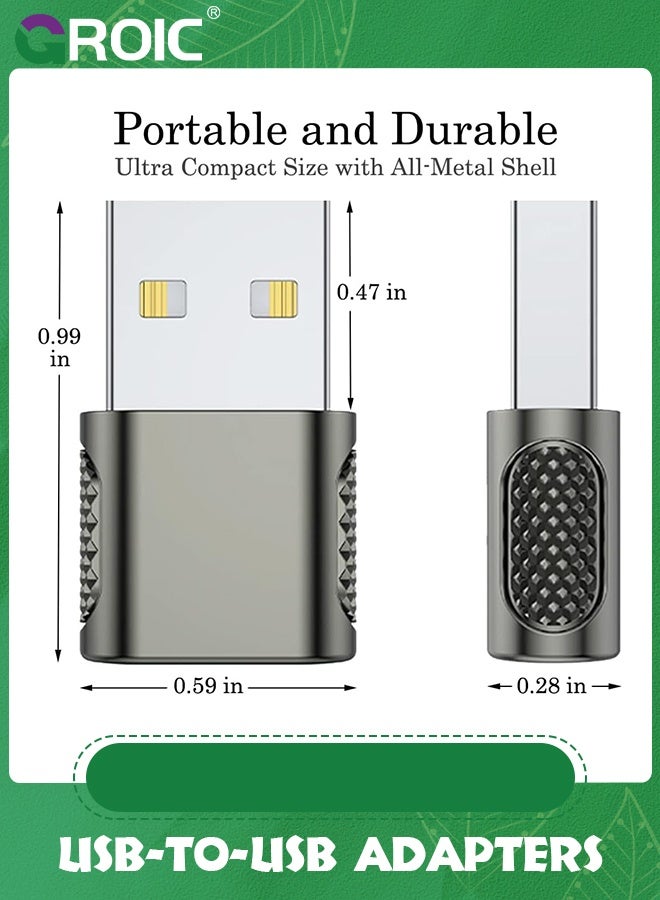 GROIC Grey USB C Female to Male Adapter, Type Cable A Charger Converter for Apple Watch 9 8 7, iPhone 15 14 13 12, AirPods, iPad and More  - Image 2