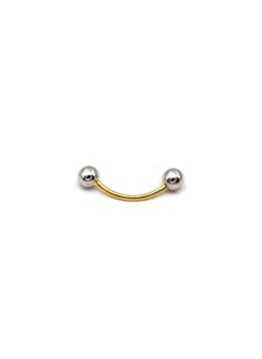 Real Gold 2 Color Plain Belly Navel And Nose Piercing 0017 BP1019